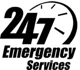 24/7 emergency services badge